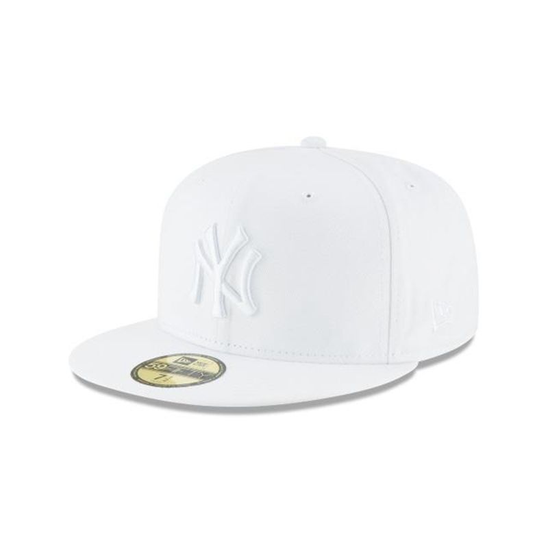 MLB New York Yankees Whiteout Basic 59Fifty Fitted (QGQ1904) - White New Era Caps